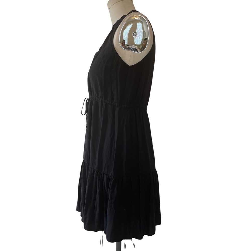 ❤️ GAP Black Ruffled High Neck Mini Dress - Picture 4 of 8